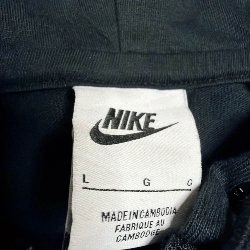 Nike Sportswear Full Zip Cropped Boxy Hoodie Pullower Black Womens Small L
